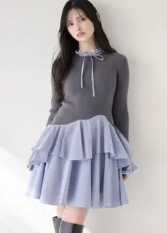 SNIDEL Sustainableドッキングミニニットワンピース