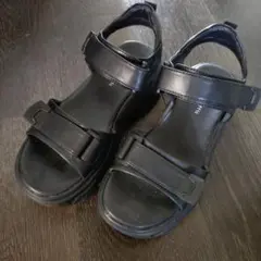 ORiental Traffic ブラック　厚底サンダル