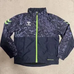 ヒュンメル 迷彩柄 ウィンドブレーカー ピステ 裏起毛 防寒 ネイビー 150