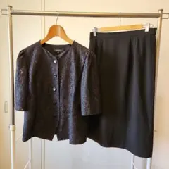 ブラックフォーマル/喪服 セットアップ ブラック 15号