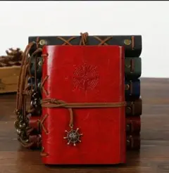 合革手帳 レッド