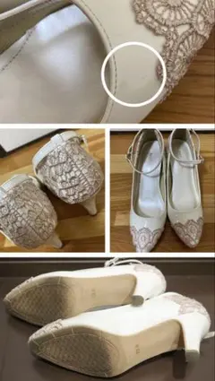 MISCH MASCH パンプス レース ホワイト 23.0cmのサムネイル