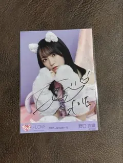 ＝LOVE イコラブ 野口衣織 直筆　猫衣装