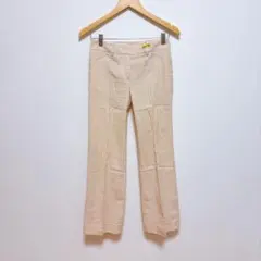 セオリーリュクス スラックス ストレート裾 ストライプ 036 茶 綿 着痩せのサムネイル