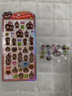 【正規品】モンチッチ うるちゅるポップシール　パワパフおまけ