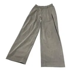 ユニクロ タックワイドパンツ グレー GRAY Sサイズ