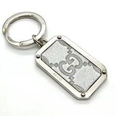 【美品】GUCCI グッチシマ レザー/メタル キーリング キーホルダー GG柄のサムネイル