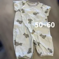 クマプリントロンパース 50~60cm