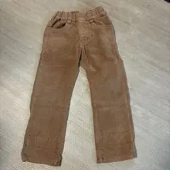 ブラウン コーデュロイパンツ 110cm スカル刺繍付き