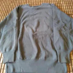 80sレアリバースウィーブ 白目（目無し）USA製 刺繍タグ　グレー