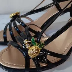 美品　サンダル　黒　レベッカテイラー❃rebecc taylor