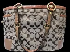 【美品】COACH シグネチャー トートバッグ ブラウン