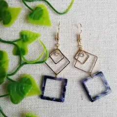 ゆらゆらピアス。:°ஐ♡*ブルー　No.412