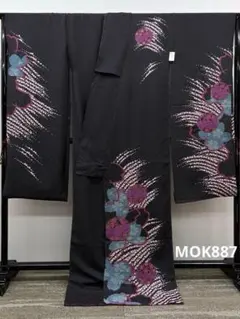 振袖 仮絵羽 こむさでもーど 舞台衣装 正絹 未仕立て品 八掛付きMOK810 
