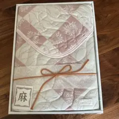 ✳︎敷パッド ✳︎100×205cm シングル／ピンク麻100%✳︎新品です✳︎