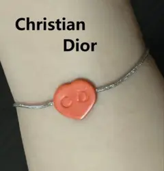 Dior ハートチャーム クリスチャンディオール ブレスレット CDロゴ