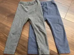 UNIQLO裏起毛パンツ2枚セット 90