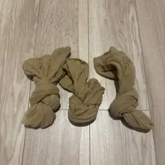 ベージュ ストッキング 3点セット　使用済み　伝線　掃除用