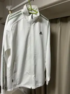 神配色　adidas アディダス　トラックジャケット　ジャージ　ホワイト 緑　o