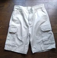 【訳あり】【新品タグ付】ランズエンド カーゴハーフパンツ W30 ベージュ