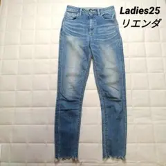 rienda リエンダ　スキニーデニム　ダメージ　ストレッチ　小さいサイズ　25