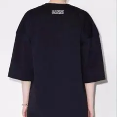 GANNI ロゴ刺繍 Tシャツワンピース ブラック S/Mのサムネイル