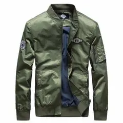 ミリタリージャケット MA-1 メンズ ロゴ ワッペン付き 立ち襟 MA1