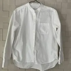 MUJI 無印良品 スタンドカラーシャツ 白 S