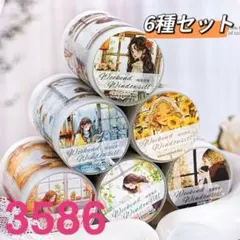 新品❗️週末の窓台シリーズ　PET人物柄マスキングテープ　コラージュ　6種セット