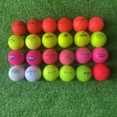 65- マット メーカー混合ゴルフロストボール 24個セット