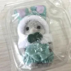 シルバニアファミリー　赤ちゃんカラフル　ウサギコスチューム　ミントグリーン