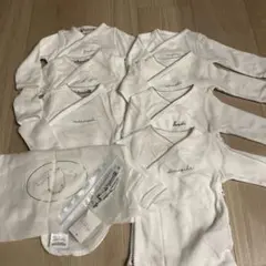 Bonpoint 長袖ベビー肌着セット 3M ホワイト 7枚