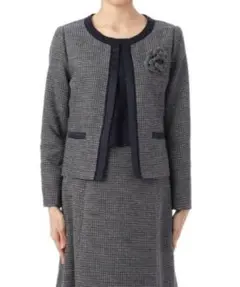 SOUP ノーカラージャケット ネイビー 11号　入学式　卒業式　セレモニー