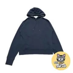 チャンピオン 古着 パーカー ネイビー 刺繍ロゴ L