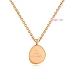 ネックレス コイン あずきチェーン ピンクゴールド サージカルステンレス 新品