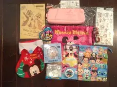 ディズニー　時計　ペンケース　ミッキー　ミニー　きんちゃく　クリスマス　シール