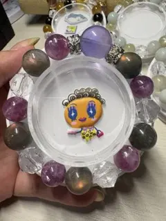8月迄 ブレスレット 星 月 キュービックジルコニア 18K プラチナ色 