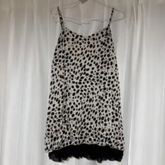 【vintage】y2k ギャル CLEF DE SOL ヒョウ柄キャミワンピ