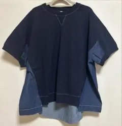 Lupilien デニムドッキングプルオーバー ブルー　ナチュランのサムネイル