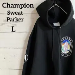 【チャンピオン】POGUE LIFE プリントロゴスウェットパーカーUSA古着