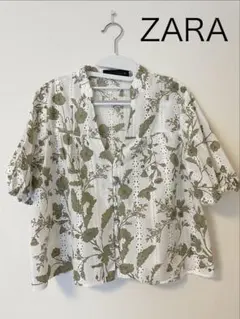ZARA 花柄 半袖シャツ Sサイズ