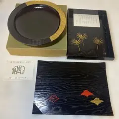 新品・未使用】輪島塗 井波唯志作 千代寿 組皿 2枚セット 箱付き