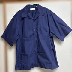 MARNI×UNIQLO コラボ オープンカラーシャツ ネイビー Lのサムネイル