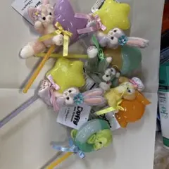 ディズニー ぬいぐるみステッキ6セット