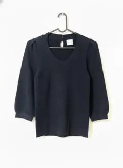 Tiara ネイビー ニット Vネック