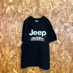 Jeep ジープ 半袖Tシャツ ロゴプリント フロントデザイン ブラック メンズのサムネイル