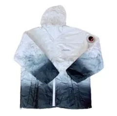 MIOZUKI【XL】ダウンジャケット白グラデーション フード付き防寒