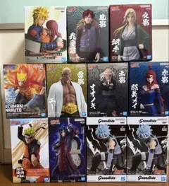 NARUTO-ナルト- フィギュア 8個 GIGO限定マダラ 缶バッジ2個付き