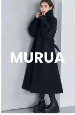MURUA ムルーア スタンドカラーコート ブラック サイズ1