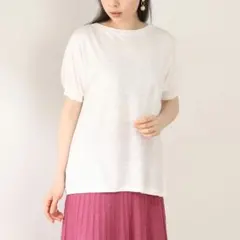 スピンブルー フレンチリネン ボートネックプルオーバー ショップチャンネル M